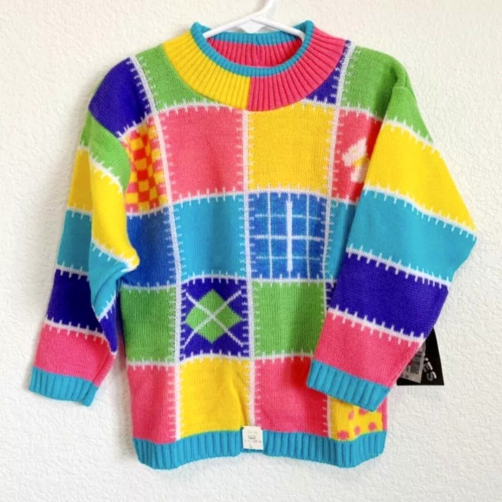 Girls Vintage Color Block Sweater, NWT